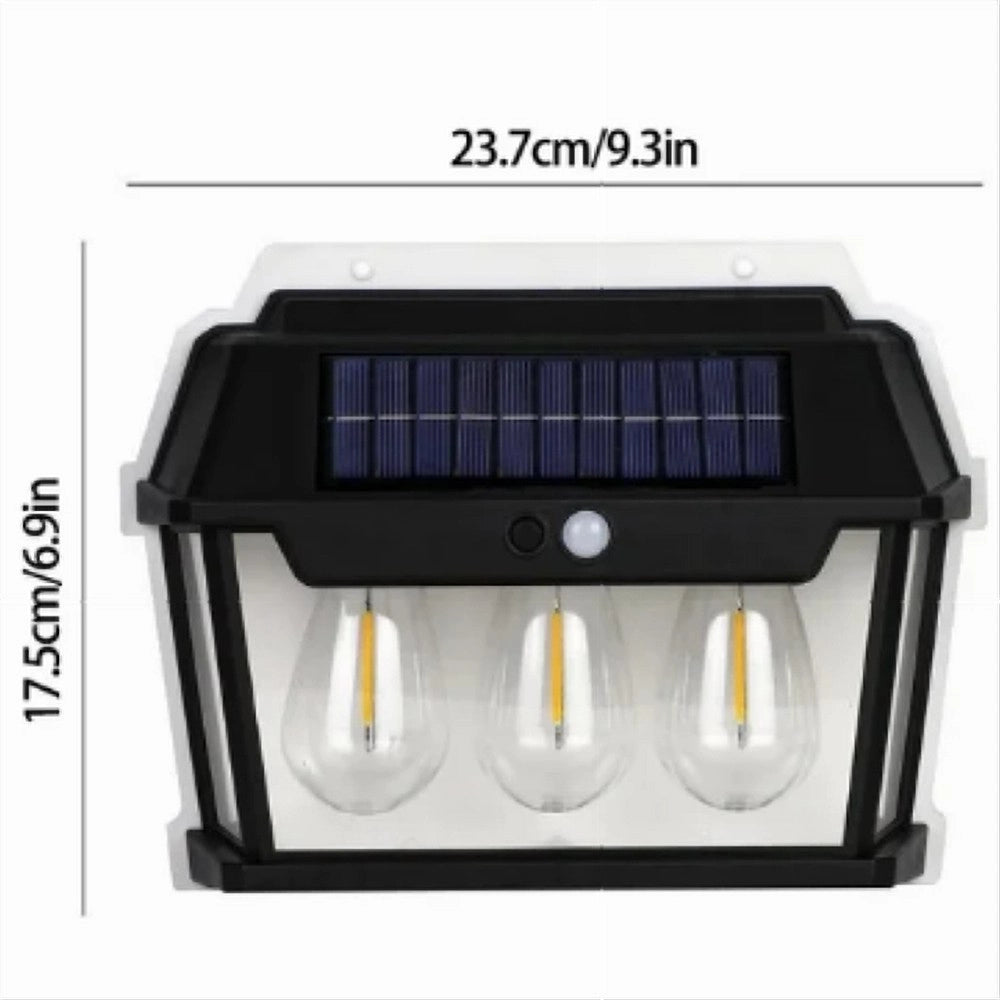 Trade Shop - Lampada Luce Faretto Solare Faro Esterno Sensore Movimento Luce Calda 38 Watt -
