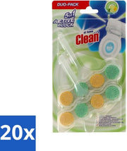 20 x Blocco per il Bagno 5in1 Active - Potere di Citrus - Neutralizza e Pulisce - 2 Blocchi - Blocco per il Bagno Citrus - Pulizia del Water - Produttore di Pulizia del Water - Schiuma per il Water - Water Fresco