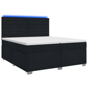 Letto box spring con materasso Nero 200 x 200 cm Tessuto 3454945