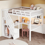 letto in legno bianco 193.5 x 205 cm