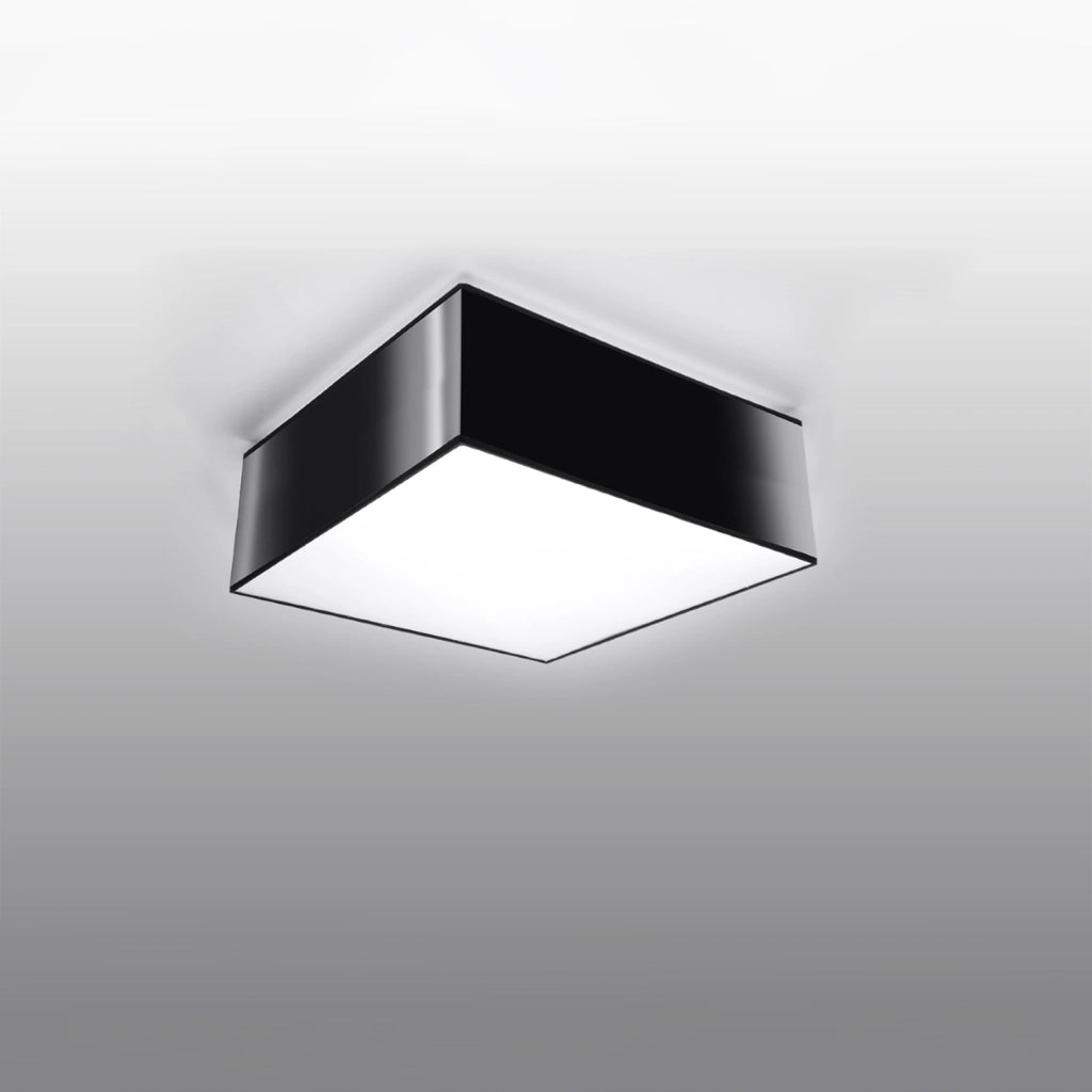 Plafoniera quadrata nera 25 cm Anubis Pure Lume E27