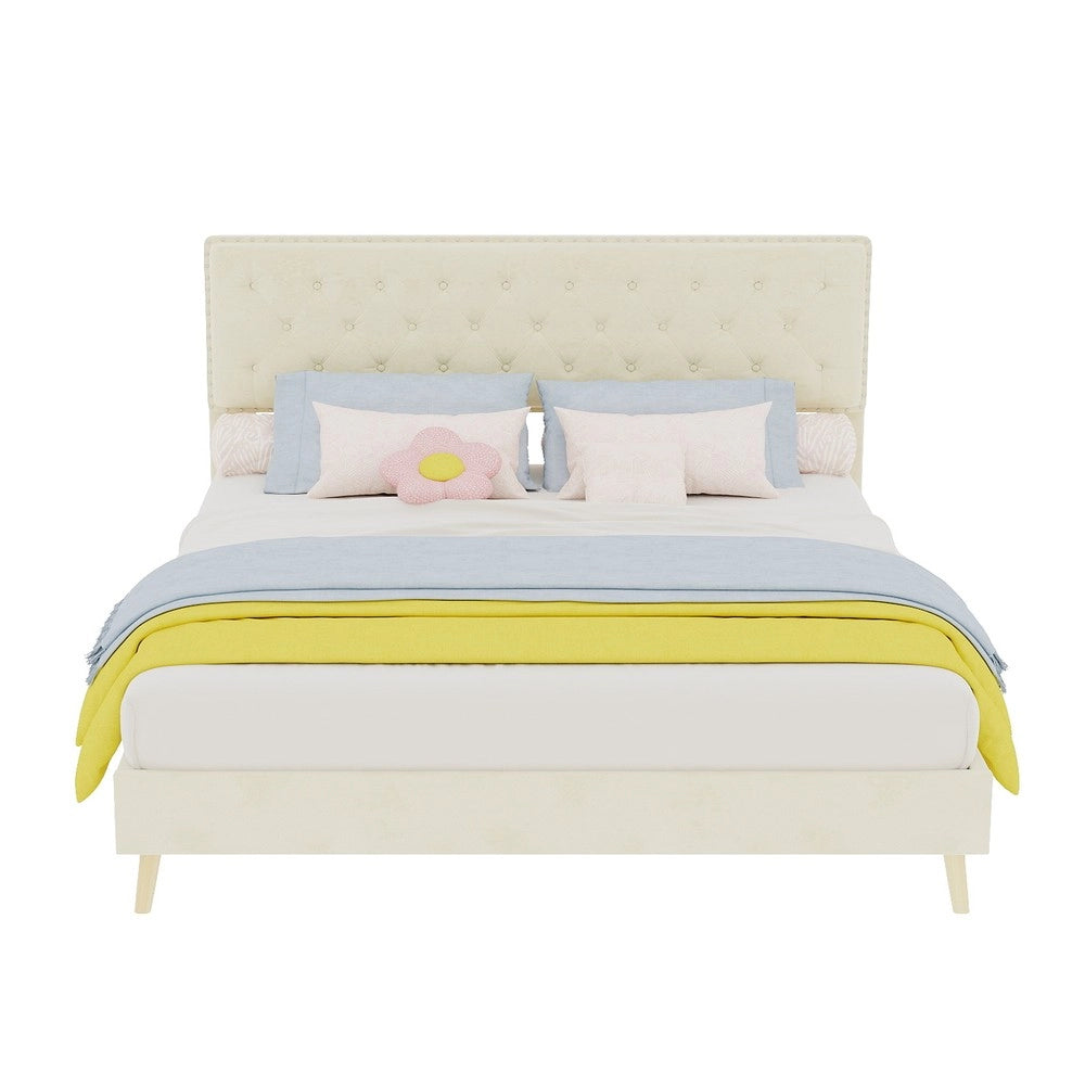 Letto Contenitore Imbottito ¨C MINIMAL ¨C Beige 160x200 con Materasso