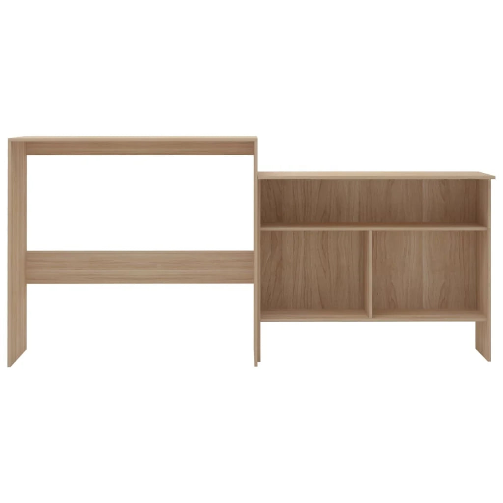 Tavolo alto da bar/bistrot con 2 piani in rovere 130 cm marrone 0902038