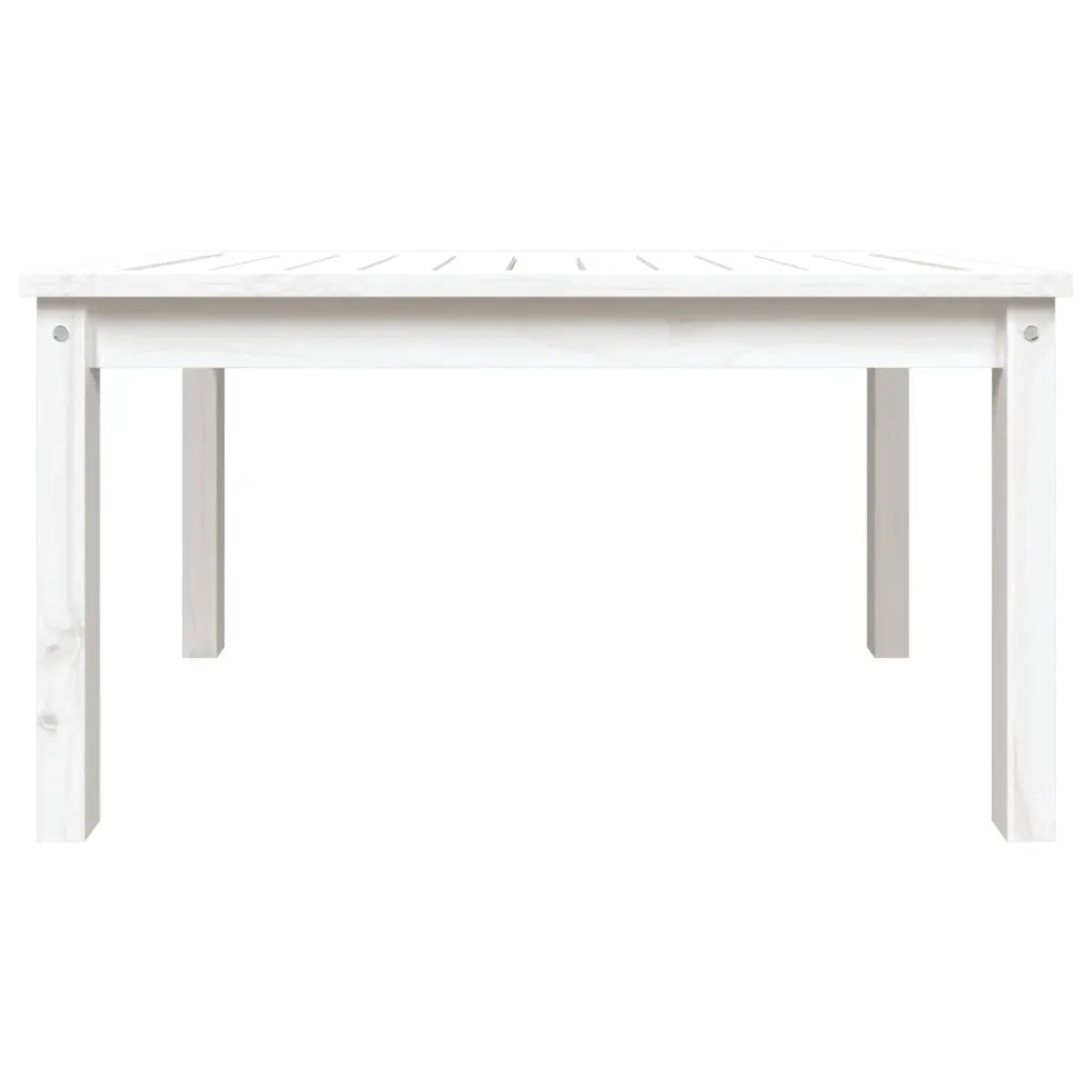 Tavolo da Giardino Bianco 82,5x50,5x45 cm Legno Massello Pino