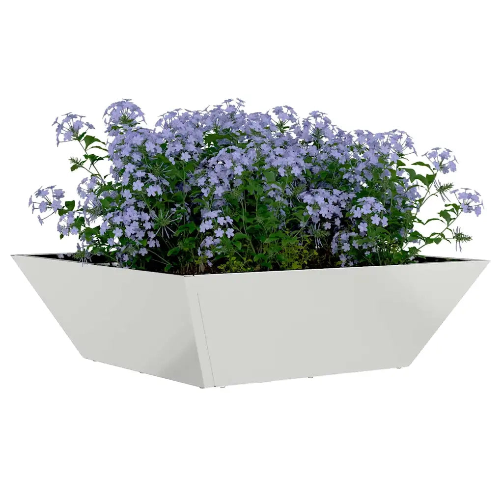 Vaso da giardino Argento 50 x 50 x 15 cm Acciaio zincato 873834