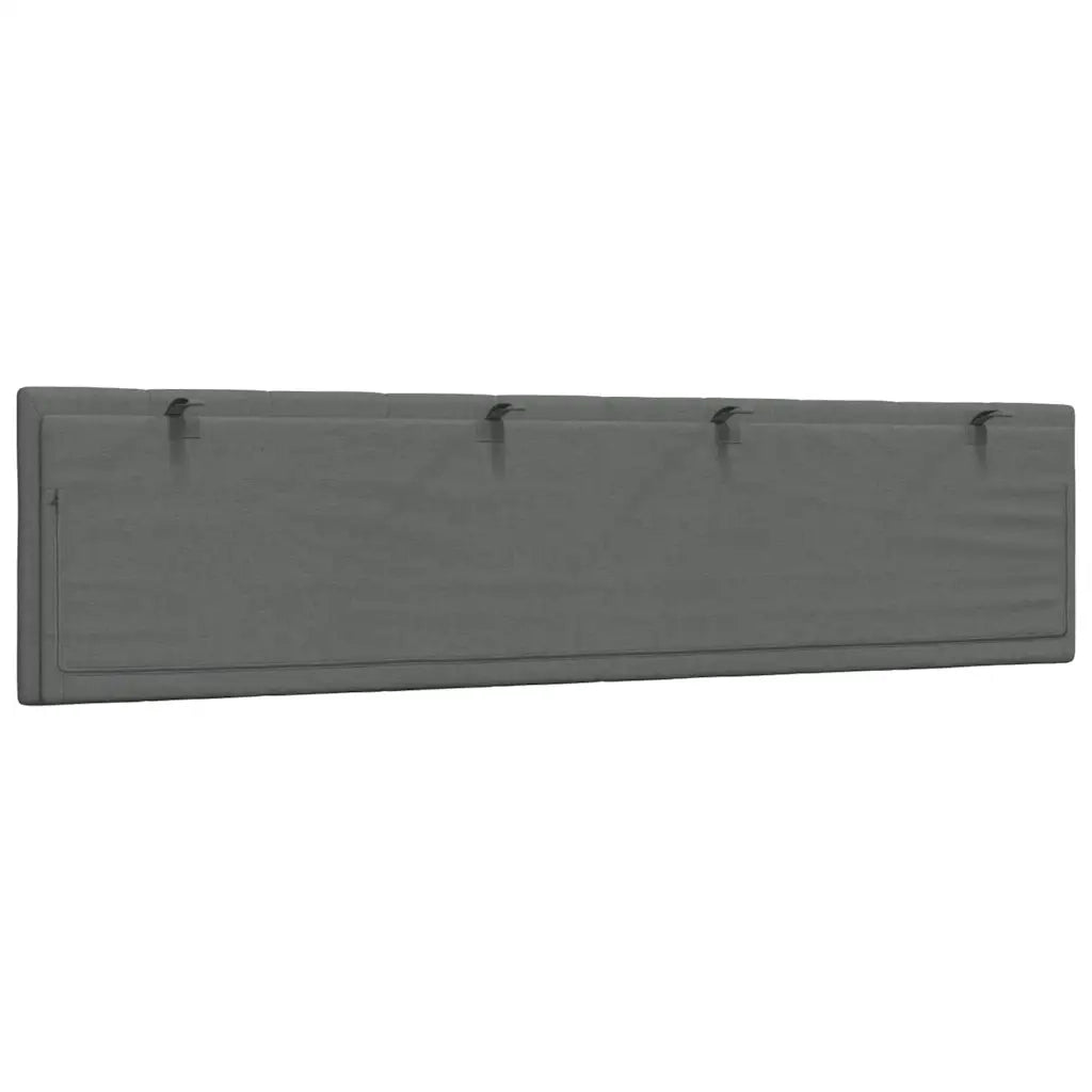 Cuscino Testiera Hanko Grigio Scuro 200 cm in Tessuto 4019185