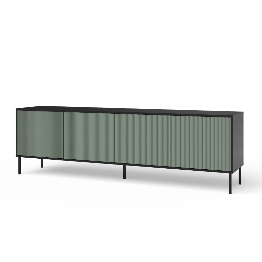 Buffet 4 ante BUDAPEST-S nero/verde salvia