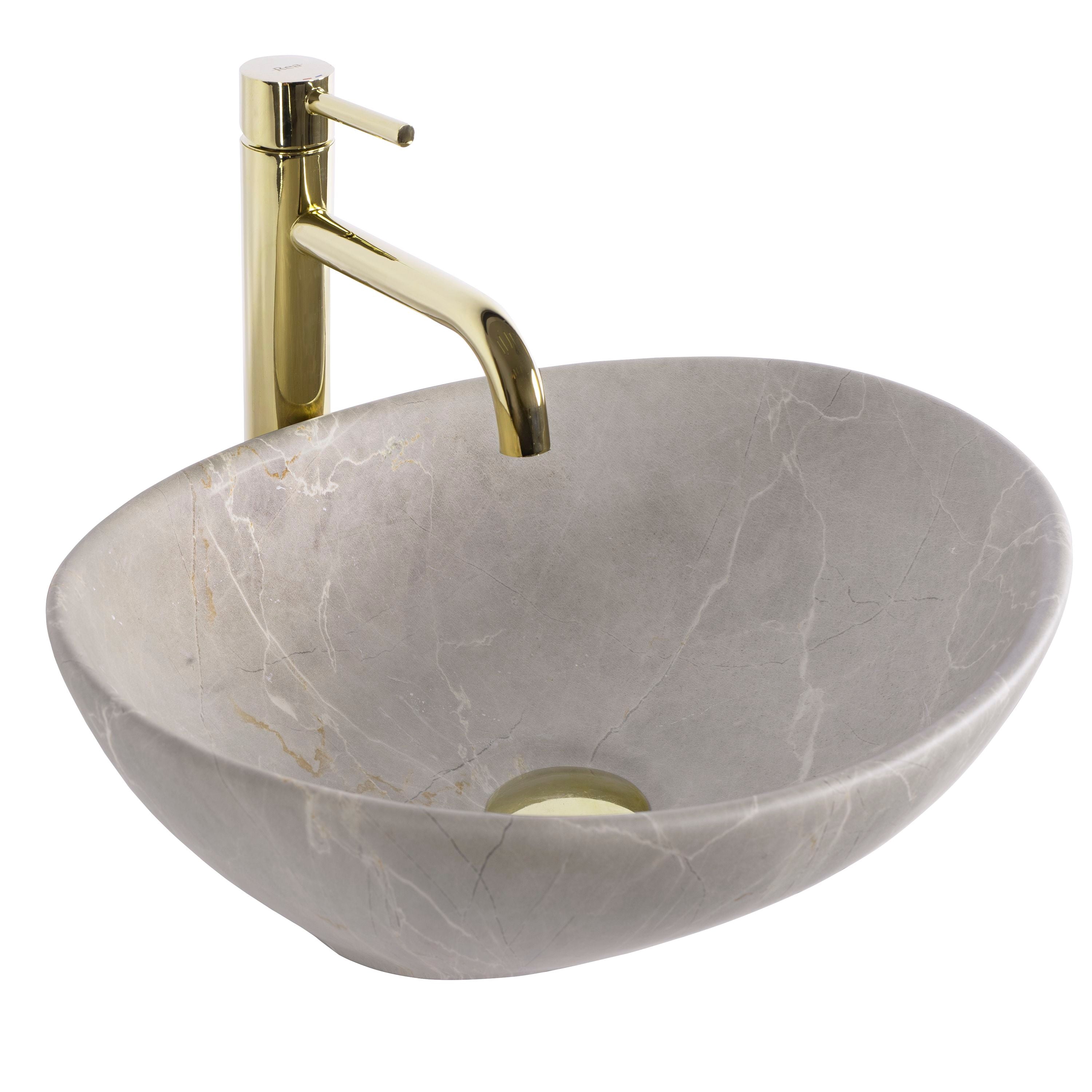 Lavabo Da Appoggio Rea Sofia Beige Matt