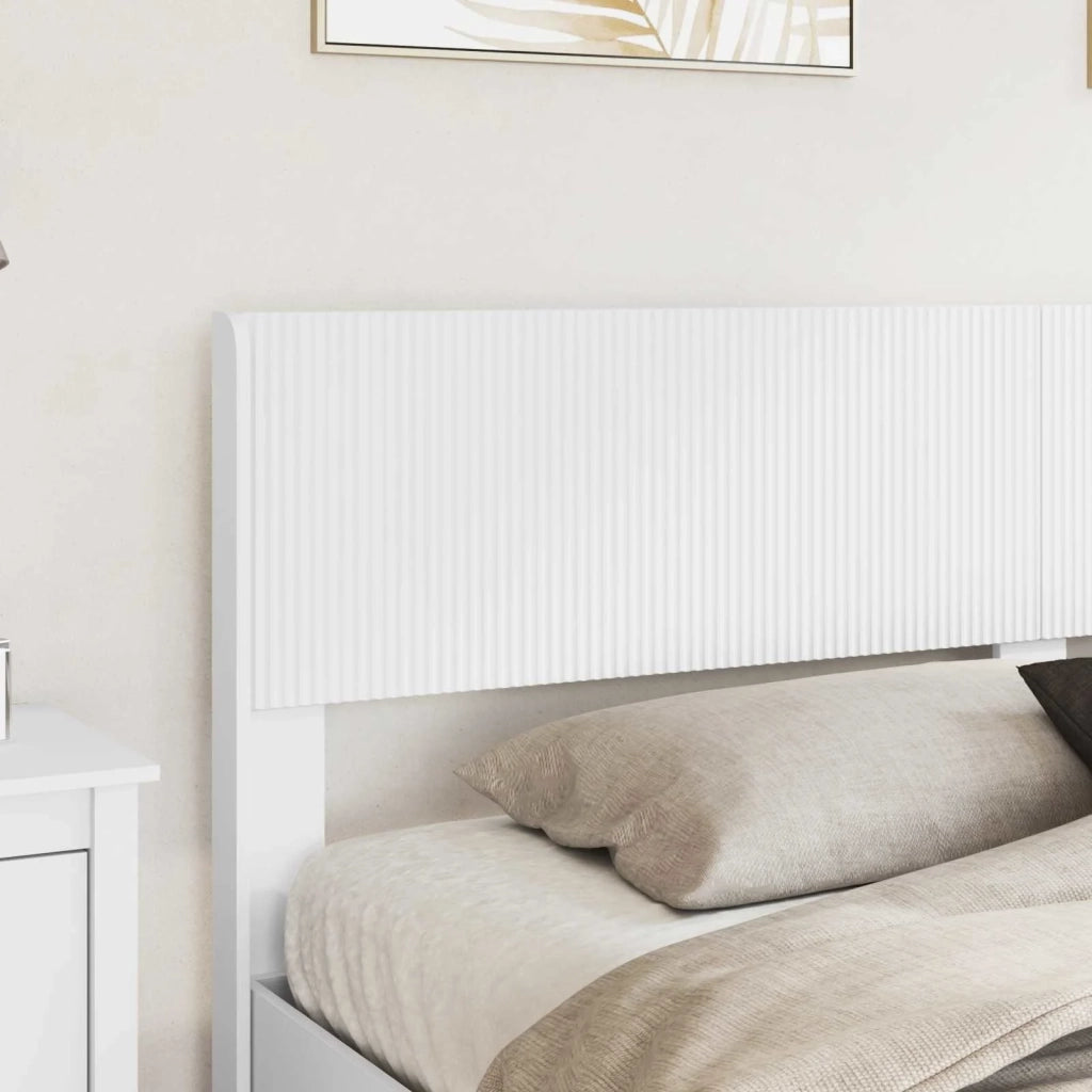 Letto matrimoniale | Letto per adulti | Struttura del letto con stoccaggio e testata Bianco