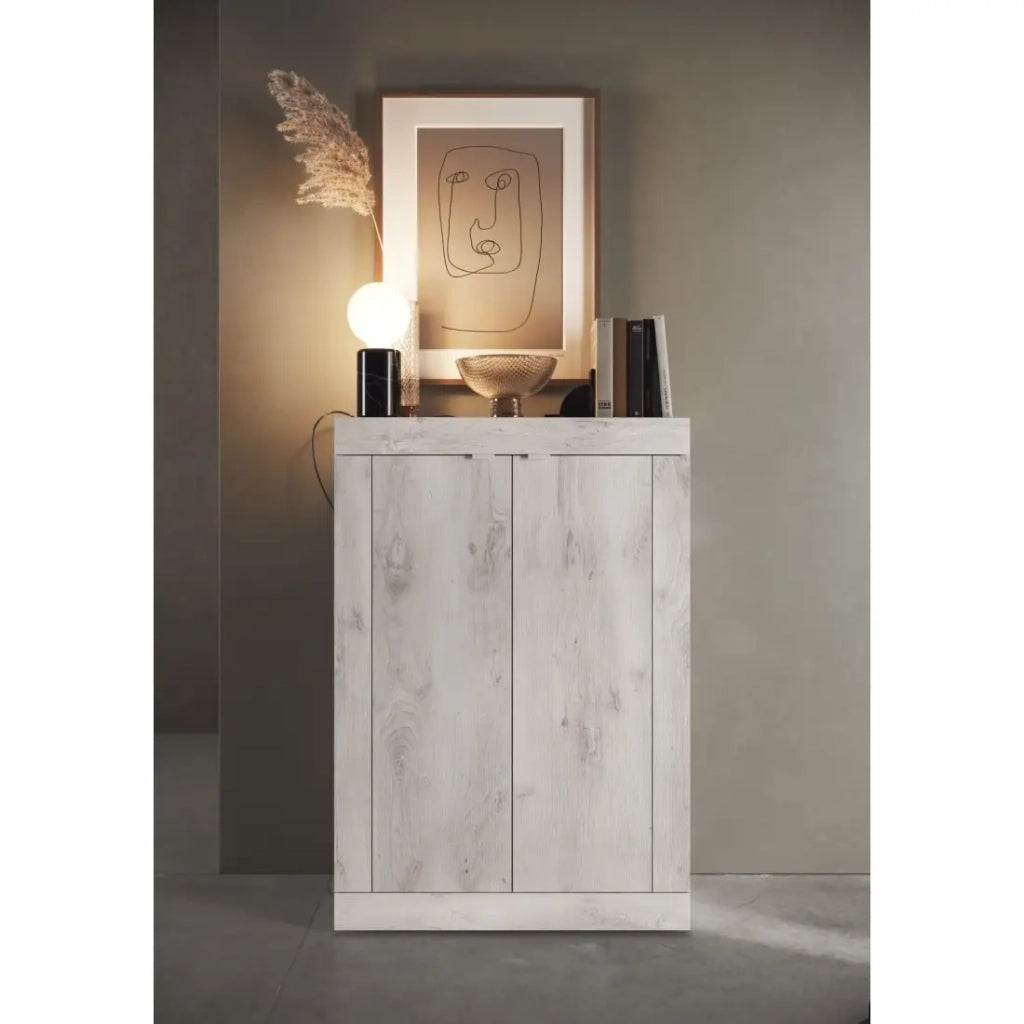 Mobile per scarpe, collezione ISORA, colore quercia bianca