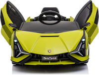 Macchina Elettrica per Bambini Licenza Ufficiale Lamborghini Sian 10,8V 5,4Ah Verde