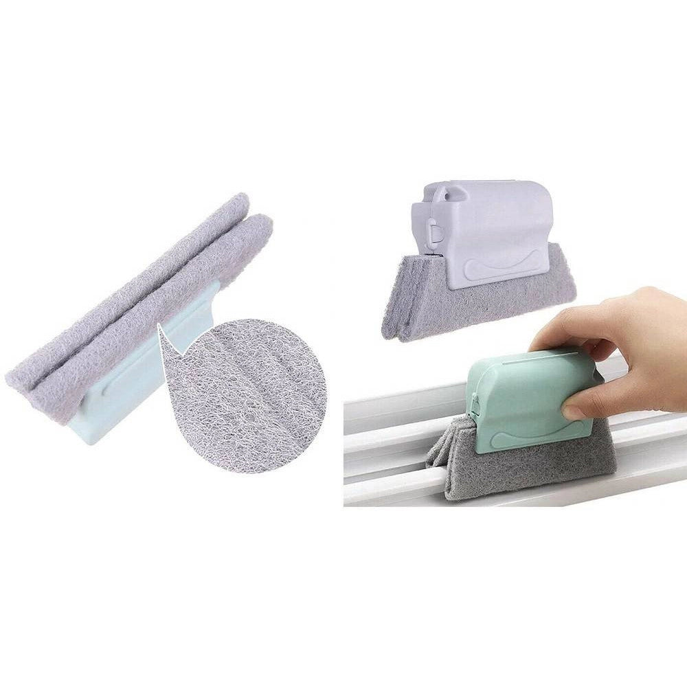 Trade Shop - Spazzola Panno Pulizia Scanalatura Finestra 70208 Lavabile Fessure Pulizia Angoli -