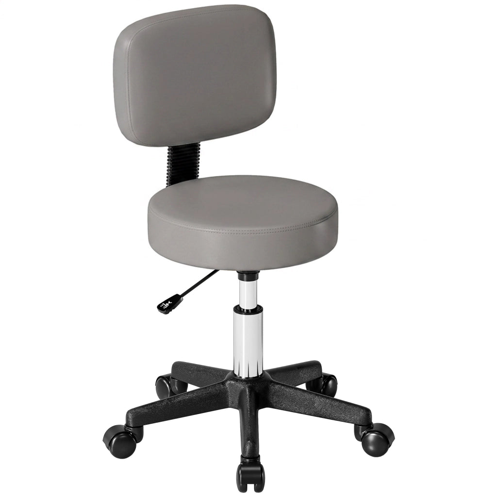 Sgabello da lavoro ergonomico con rotelle ¨C Xylo ¨C grigio regolabile