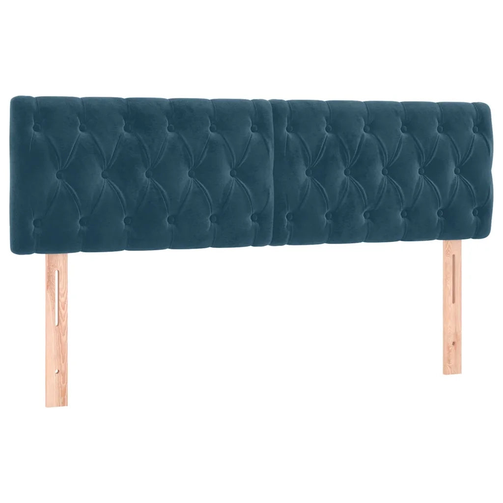 Giroletto a Molle con Materasso Blu Scuro 180x200 cm in Velluto 3127689
