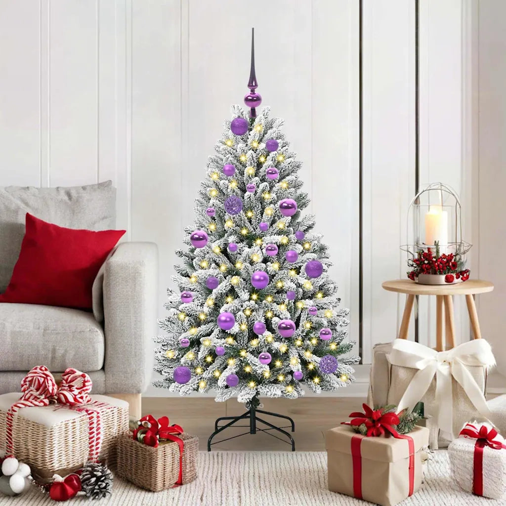 Albero di Natale | Decorazioni natalizie artificiale con 150 LED Verde e Bianco 120 cm