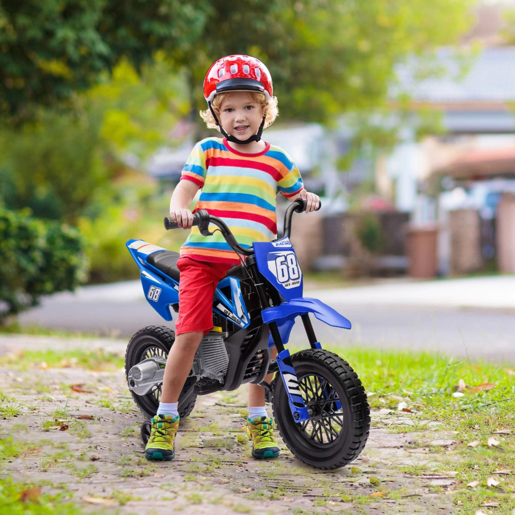 Moto Elettrica per Bambini Cross ¨C zephmum ¨C Blu 109.5x60x72.5cm