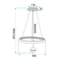 Lampada Da Soffitto G142-cp 50cm Gold