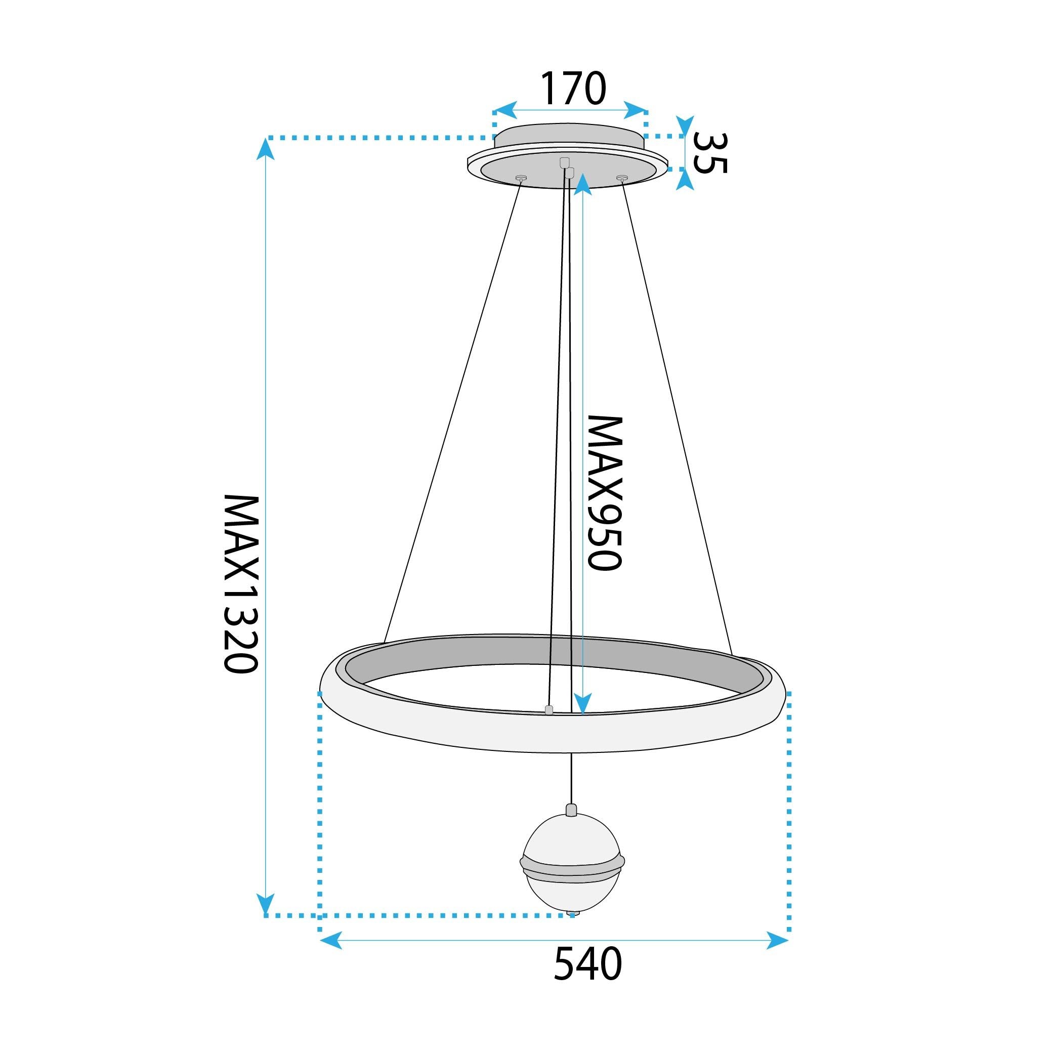 Lampada Da Soffitto G142-cp 50cm Gold