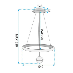 Lampada Da Soffitto G142-cp 50cm Gold
