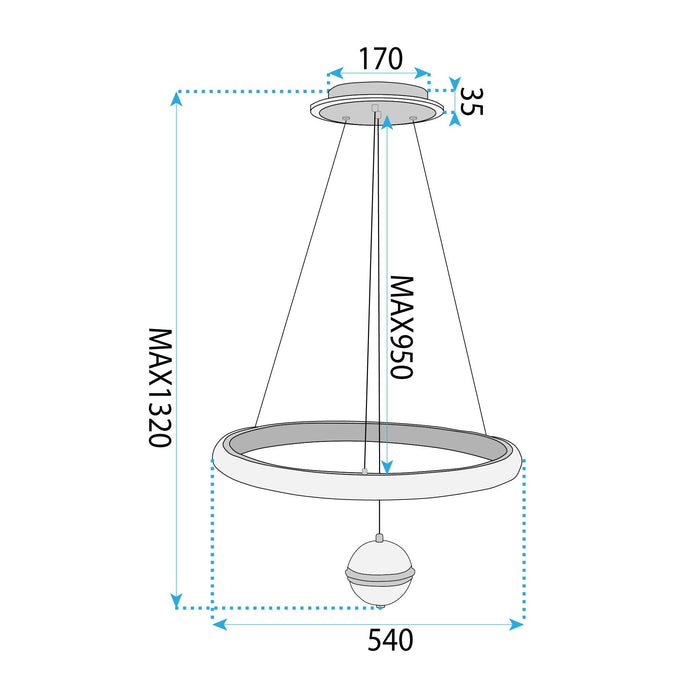 Lampada Da Soffitto G142-cp 50cm Gold