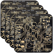 4 pezzi di supporti PCB per tavola da bar per drink e salone supporti per bottiglie per tavola da bar per drink e salone con FR-4 per tavola da bar per drink e salone per uomo regalo nero