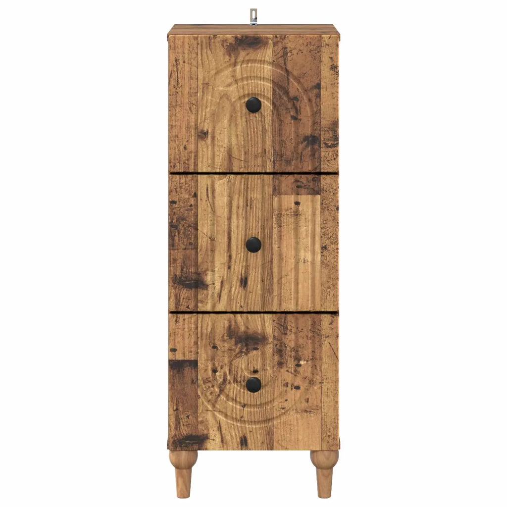 Mobile con Cassetti Legno antico 33 x 34,5 x 90 cm 894163
