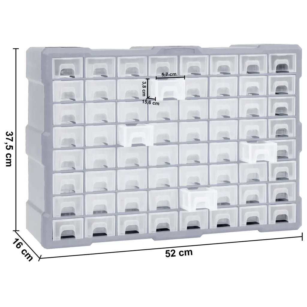 Mobile Contenitore con 64 Cassetti 52x16x37,5 cm 147580