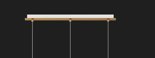 SOSPENSIONE OTTONE SAT. 3 LUCI RETTANGOLARE VETRI AMBRA 1181OS-S3 R-AM