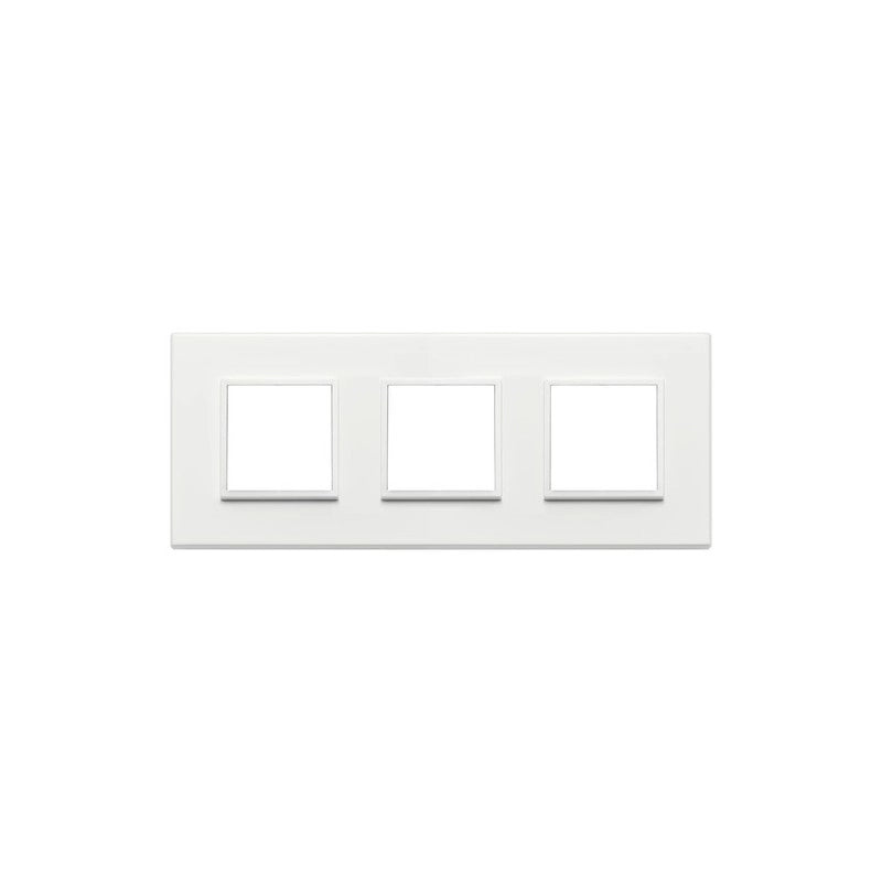 21644.17 Placca 6M (2+2+2) Int71 Bianco Totale Eikon