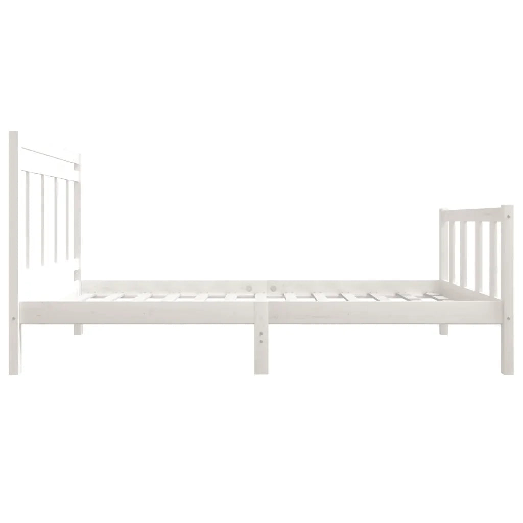 Giroletto-Struttura Letto Bianco in Legno Massello 100x200 cm 815911