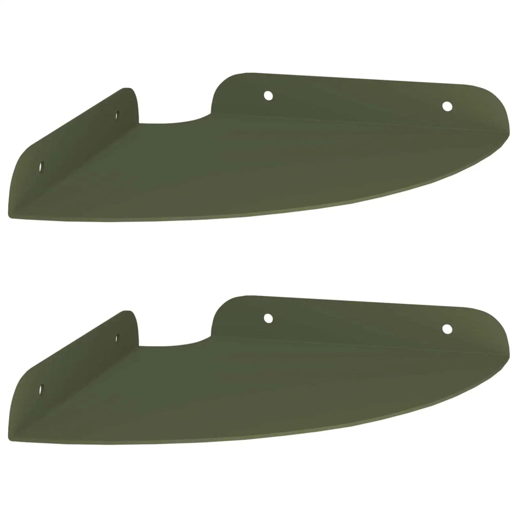 Mensola sospesa 2 pcs Verde oliva 18 x 18 x 2 cm 8004094