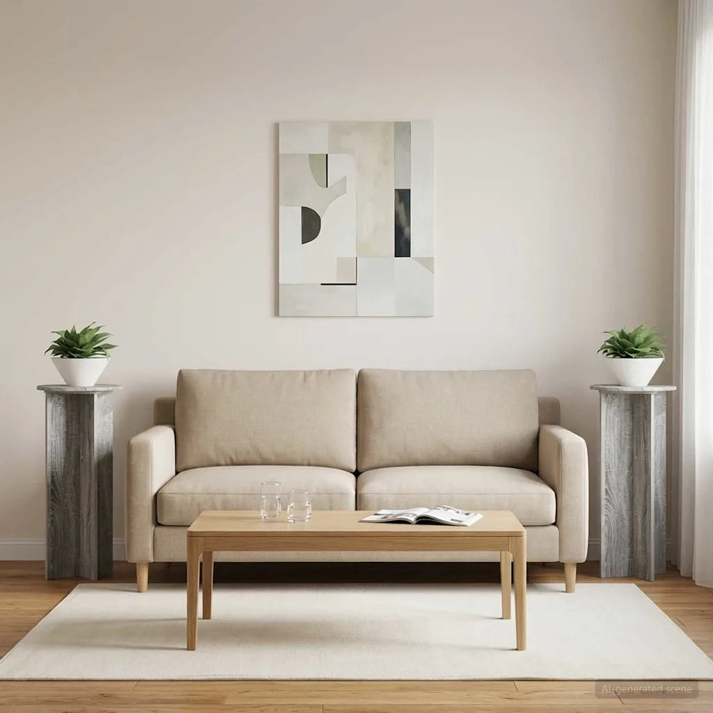 Supporto per piante 2 pcs Grigio Sonoma Ø40 x 100 cm 899696