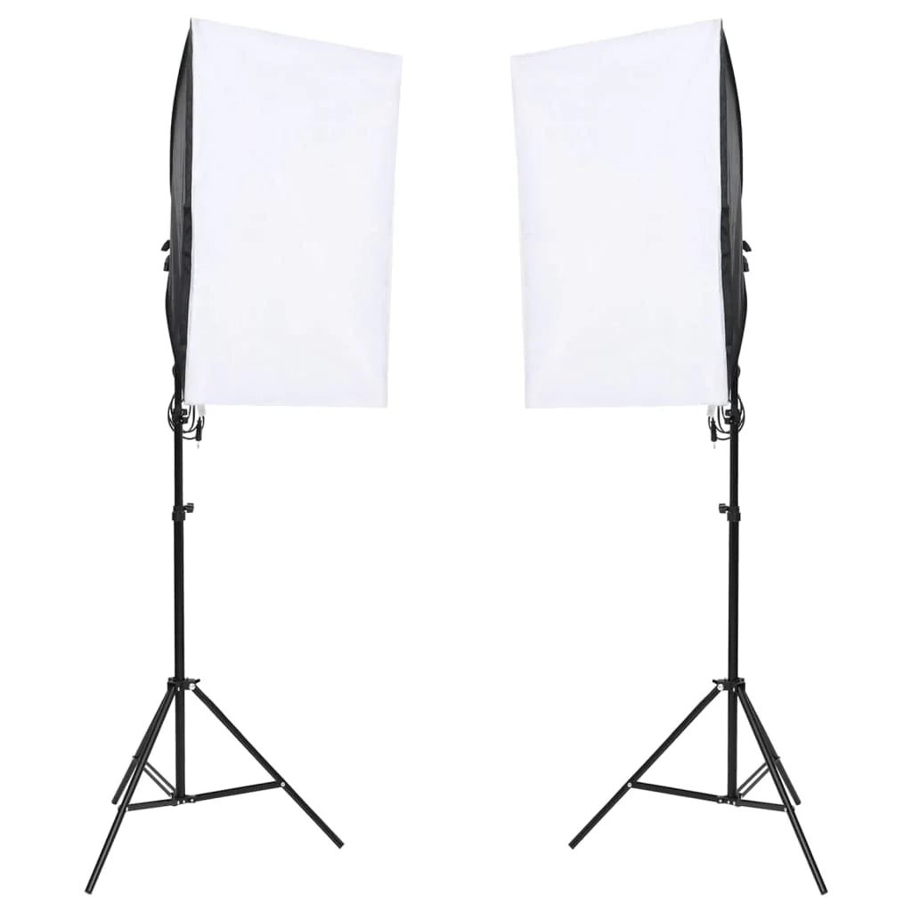 Kit per studio fotografico con illuminazione e fondale nero 02_0042411