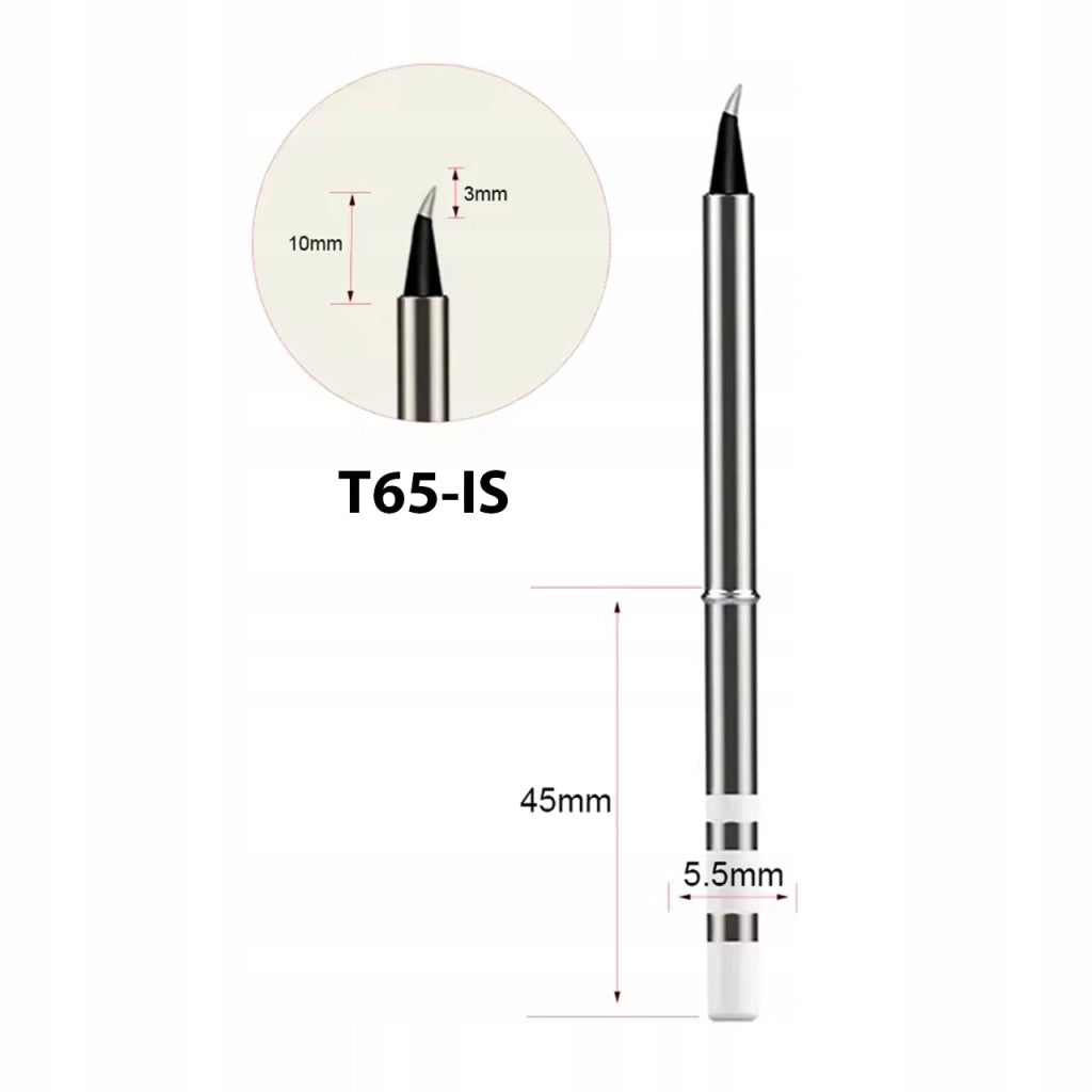 Set Punte Saldanti T65-K, T65-BC2, T65-IS – Compatibile con Stazioni Saldanti T65 | Rame e Acciaio Inox