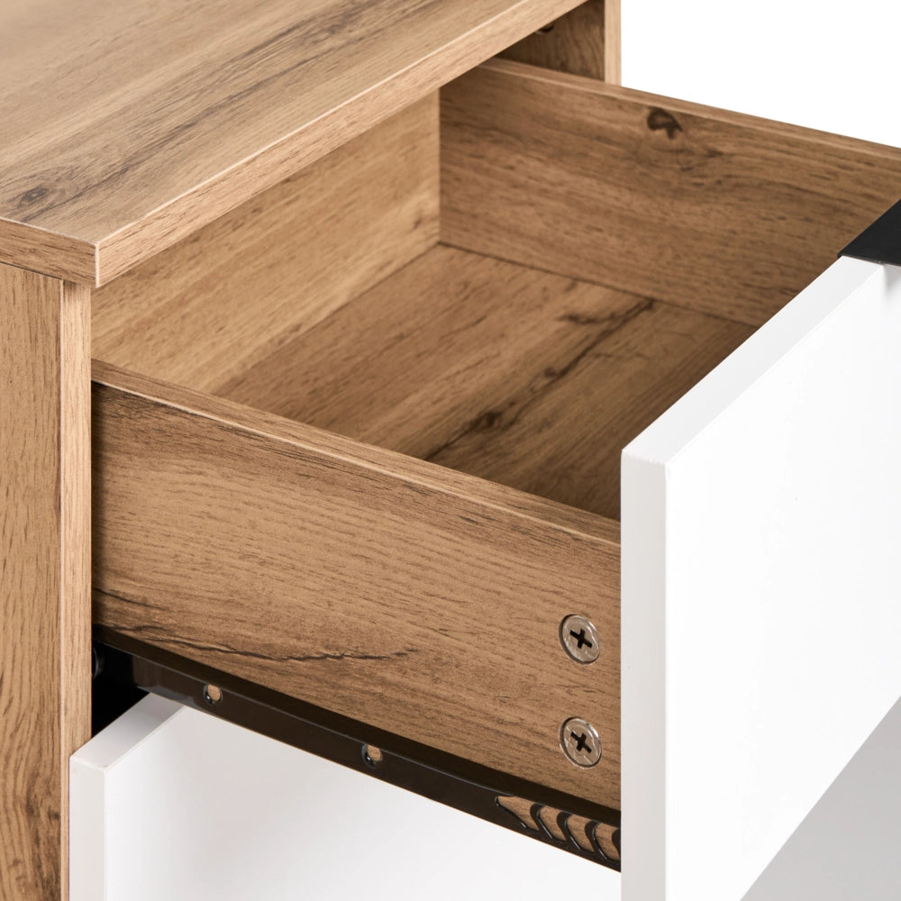 Set da ingresso in MDF marrone chiaro con porta scarpe e appendiabiti