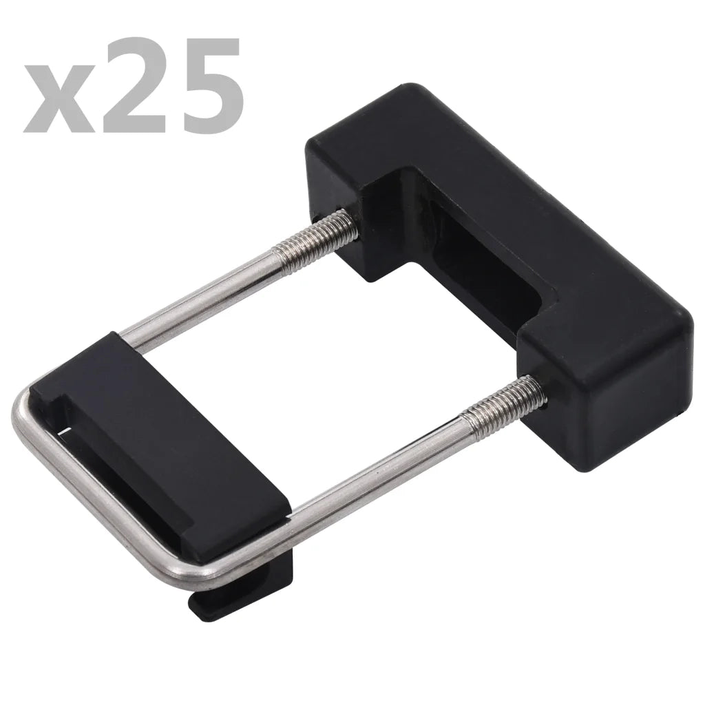 Connettori a U in Plastica per Pali Recinzione 60x40mm 25 Set cod mxl 61795