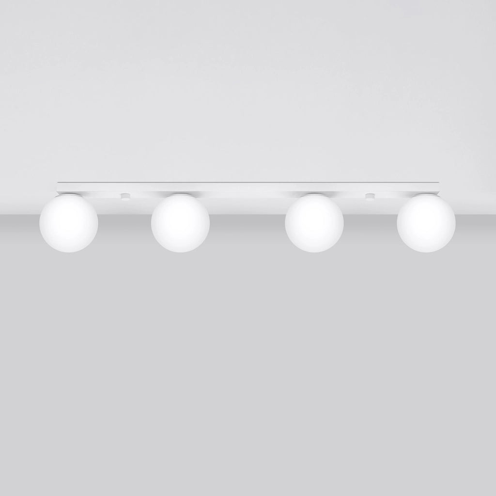 Plafoniera a barra Pure Lume SOLEDA bianca vetro 88cm