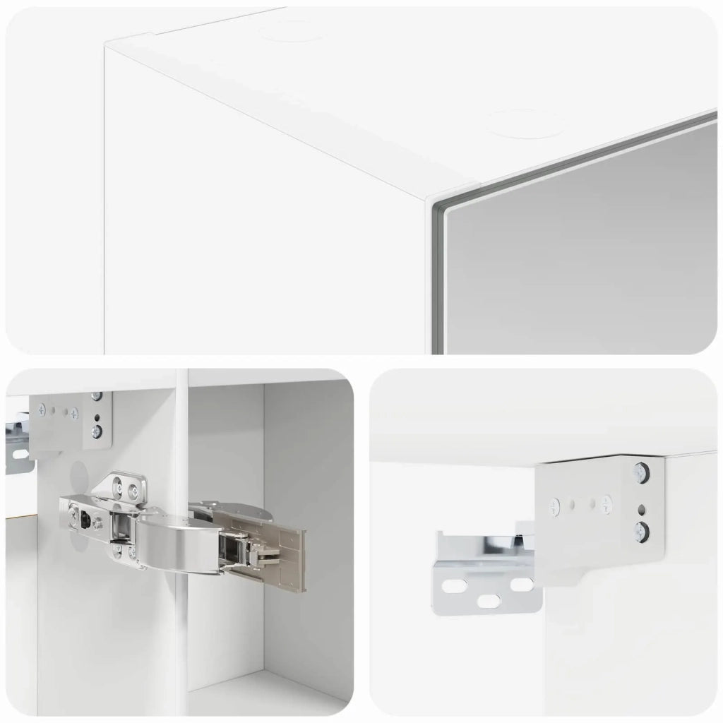 Mobiletto per specchio da bagno Bianco 50 x 14,5 x 70 cm