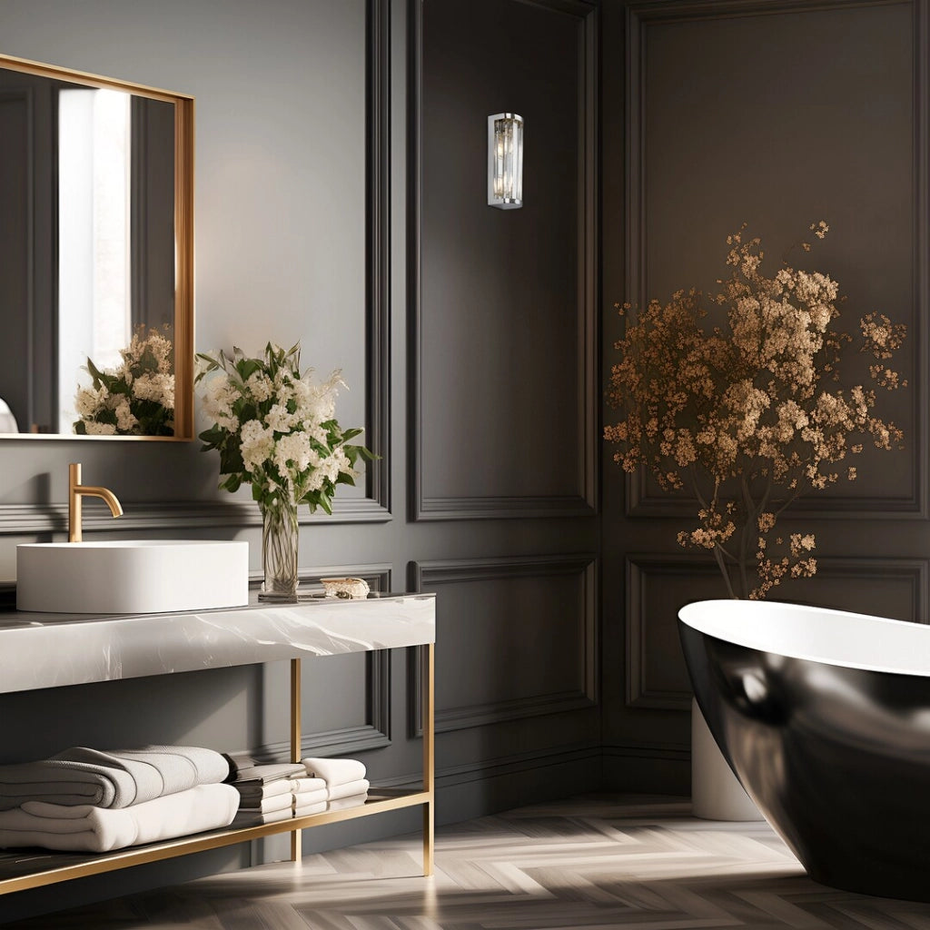 Applique bagno Sybil Rabalux cromata vetro 2xG9 IP44