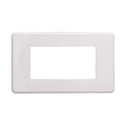 Placca Slim Sottile 4P Serie Moon Colore Bianco Compatibile Con Bticino Axolute Air