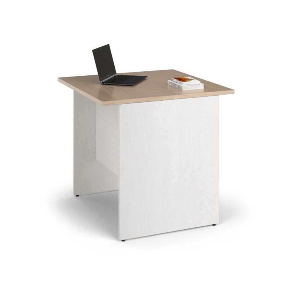 Scrivania per ufficio 80x80x74H olmo e bianco frassinato Ibisco – Made in Italy
