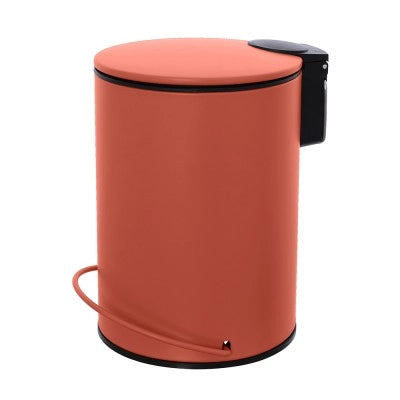 Pattumiera in acciaio 3 litri rosso soft-close con secchio estraibile Spring