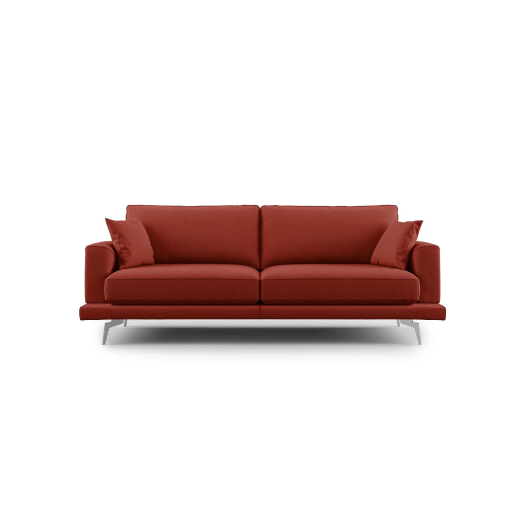 Dorian Divano moderno in tessuto morbido antimacchia T05 178 cm rosso