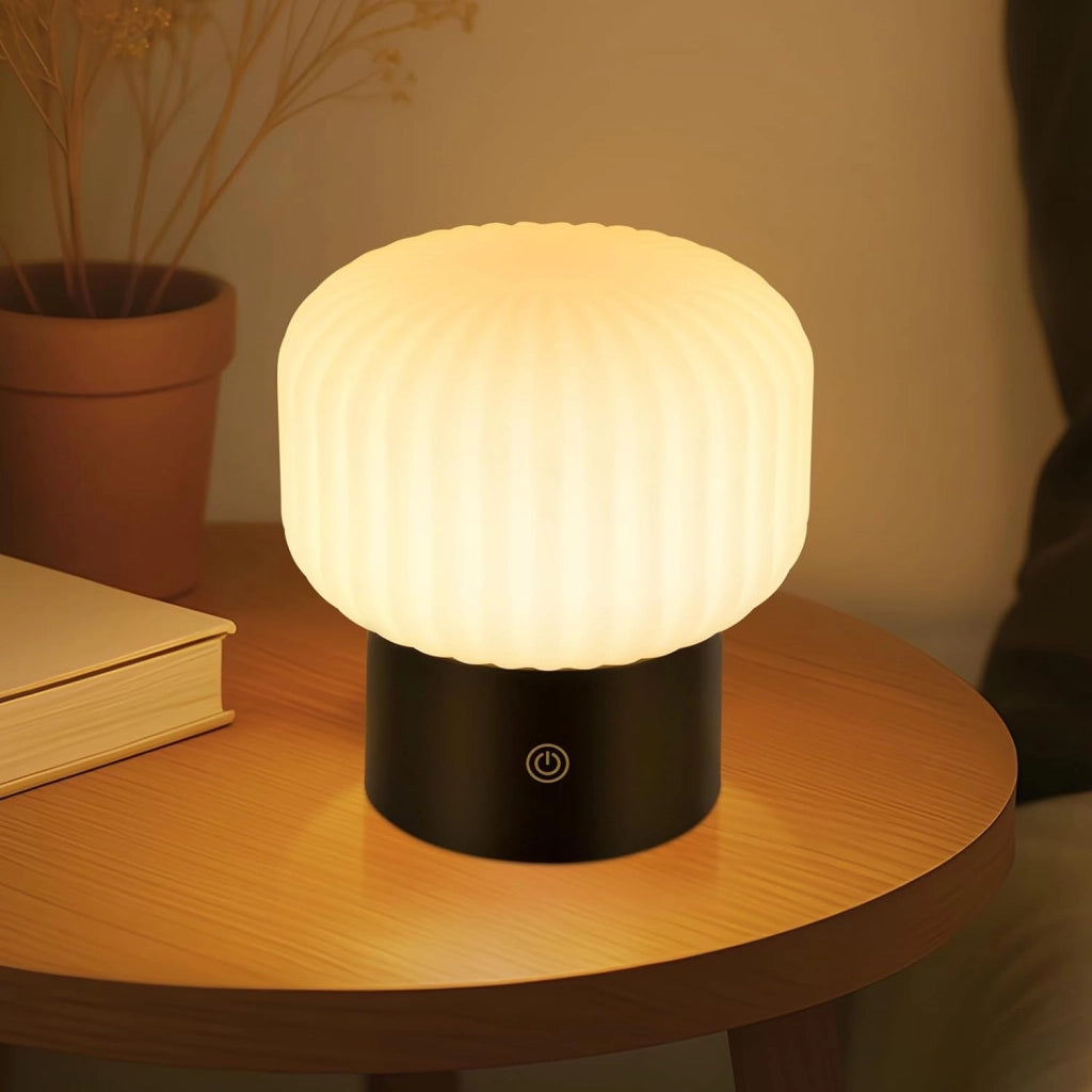 ZMH Lampada da tavolo LED bianca wireless touch dimmerabile ricaricabile per camera letto comodino