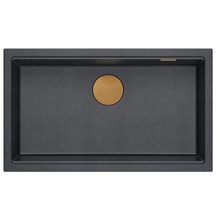 Lavello In Granito Logan 110 Black Metallic Oro