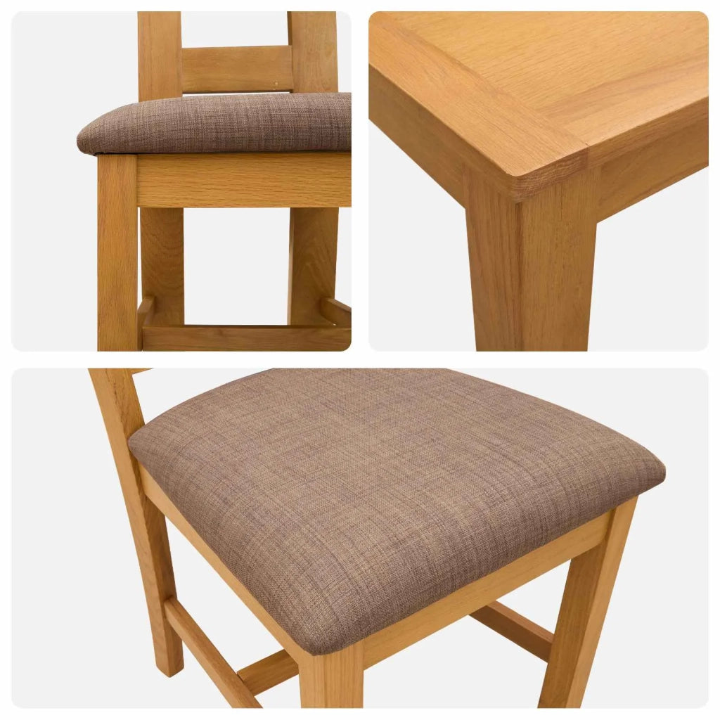 Set da pranzo 5 pz Grigio Legno di Quercia Massello 3430341