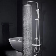 Kit Completo per Doccia con Termostato e Doccia a 20 cm - Sistema di Doccia con Doccia Manuale e Doccia a Getto in Acciaio Inox