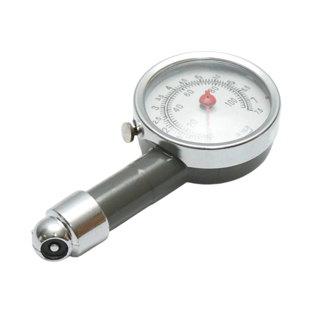 Manometro analogico per pneumatici con pulsante di rilascio della pressione 0-7,5 bar Breckner Germany