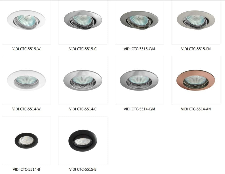 Kanlux VIDI 2793 faretto da incasso argento GX5.3 12V