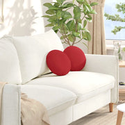 Cuscini per Seduta 2 pcs Rosso Ø30 x 13 cm Tessuto 42014095